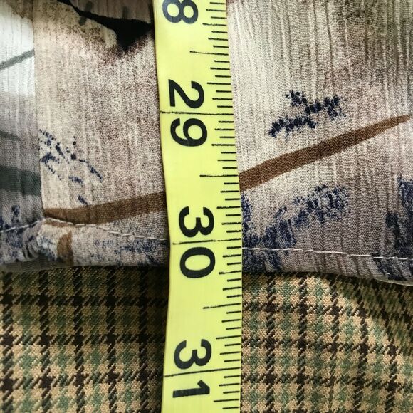 Acko International Pants Womens Sz M Tan‎ Gray Printed Flowy Drawstring Lounge - Picture 7 of 8